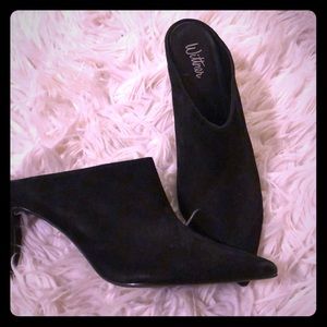 Black Suede Wittner Mules - from Australia